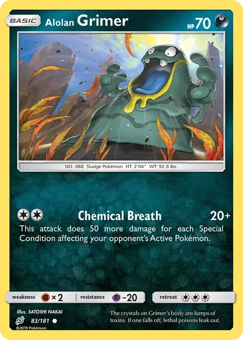 83/181 Alolan Grimer Common Pokemon Card