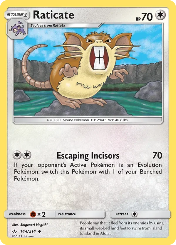 Card 144 Pokémon card from Unbroken Bonds set