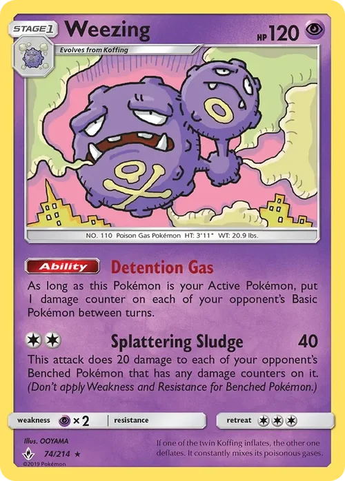 74/214 Weezing Rare Pokemon Card