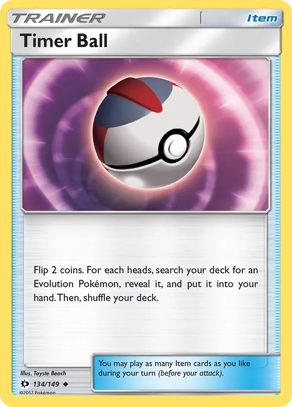 Card 134 Pokémon card from Sun & Moon set