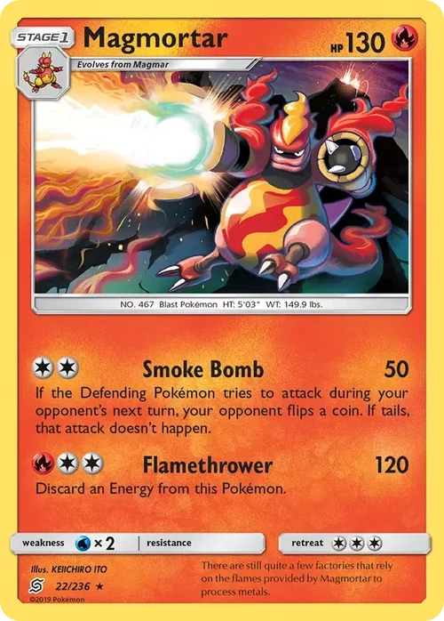 22/236 Magmortar Rare Pokemon Card