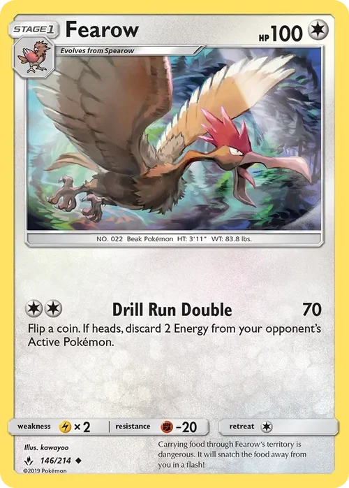 146/214 Fearow Uncommon Pokemon Card