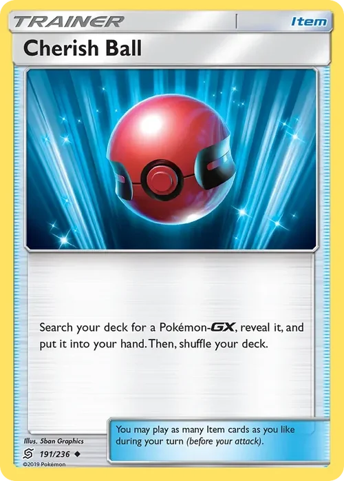 191/236 Cherish Ball Uncommon Trainer Card