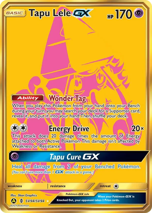 Card 94 Pokémon card from Hidden Fates set