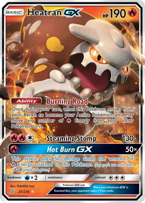 25/236 Heatran GX Ultra Rare Pokemon Card