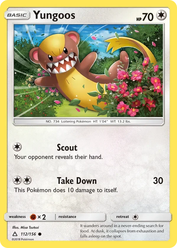 Card 112 Pokémon card from Ultra Prism set