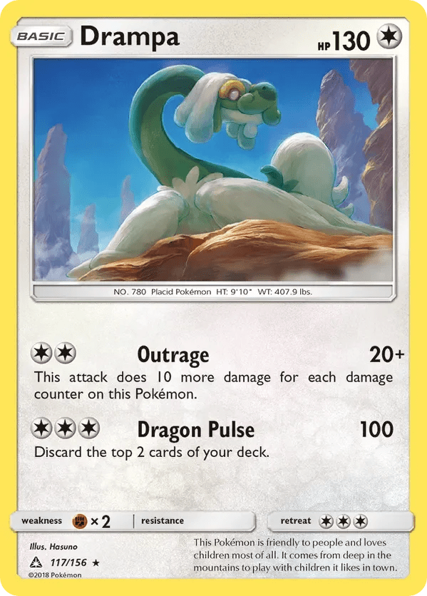 Card 117 Pokémon card from Ultra Prism set