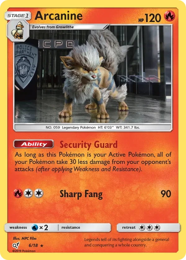 Card 6 Pokémon card from Detective Pikachu set