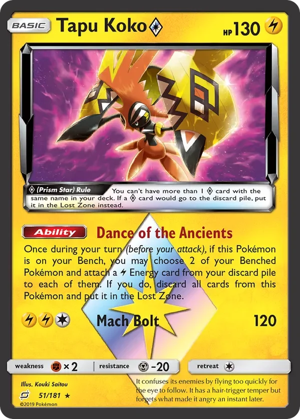 Card 51 Pokémon card from Team Up set