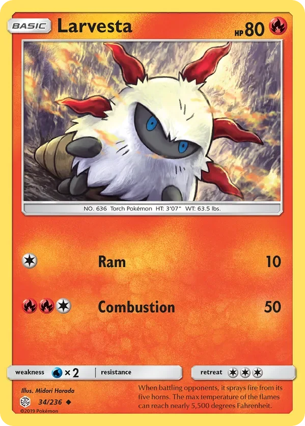 Card 34 Pokémon card from Cosmic Eclipse set