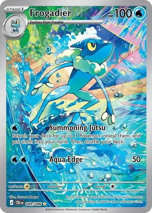 089/086 Frogadier Illustration Rare Pokemon Card