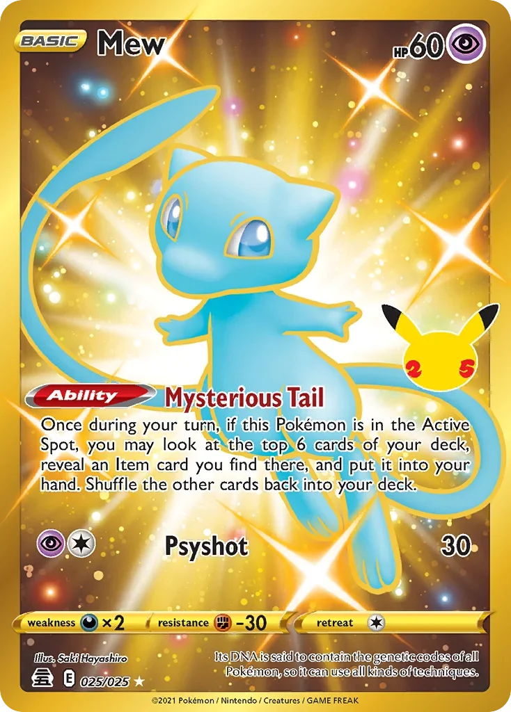 Gold Shiny Mew Celebrations