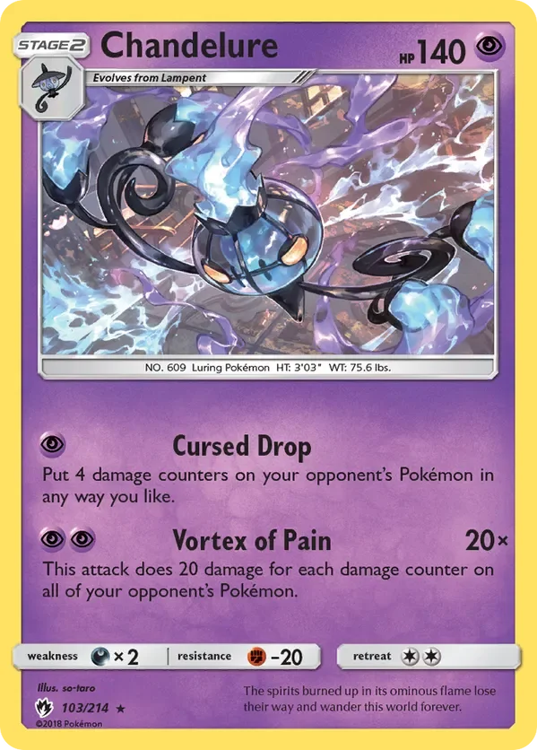 Card 103 Pokémon card from Lost Thunder set