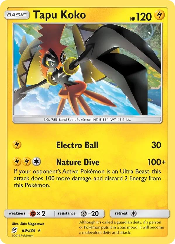 Card 69 Pokémon card from Unified Minds set