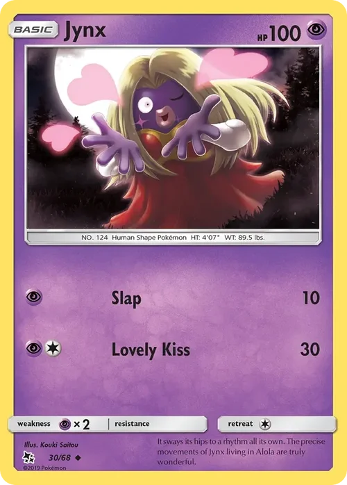 30/68 Jynx Uncommon Pokemon Card