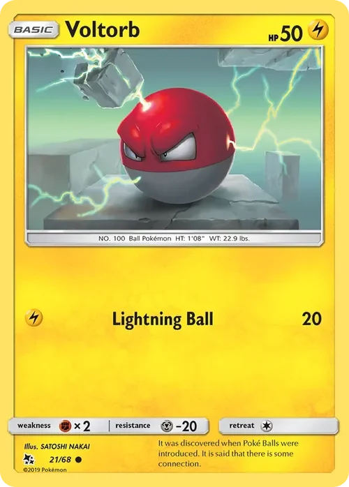 21/68 Voltorb Common Pokemon Card