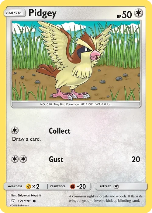 121/181 Pidgey Common Pokemon Card