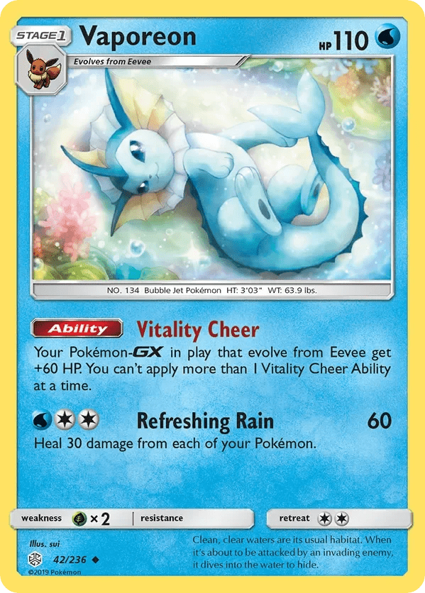 Card 42 Pokémon card from Cosmic Eclipse set