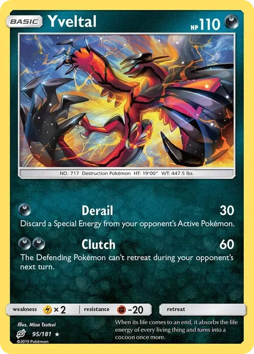 95/181 Yveltal Holo Rare Pokemon Card