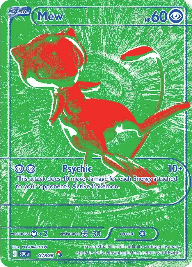 Mew G/RGB Pokemon 30th Anniversary Card List Celebration