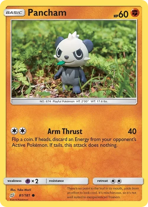 81/181 Pancham Common Pokemon Card