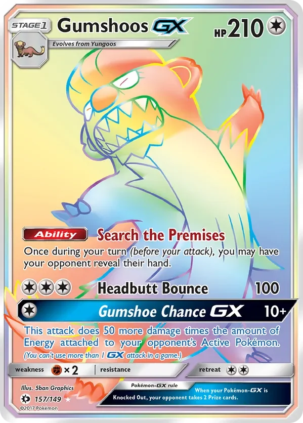 Card 157 Pokémon card from Sun & Moon set