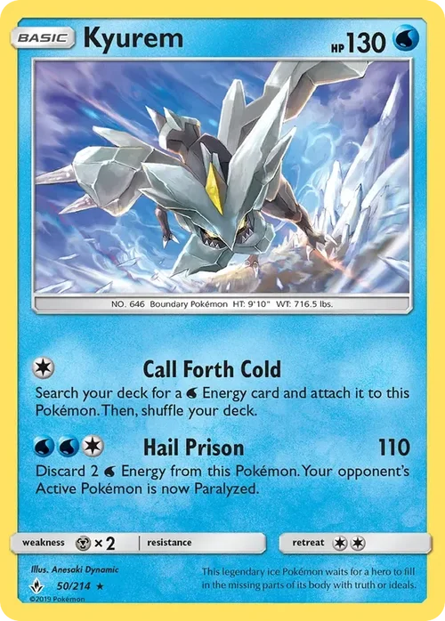 50/214 Kyurem Holo Rare Pokemon Card