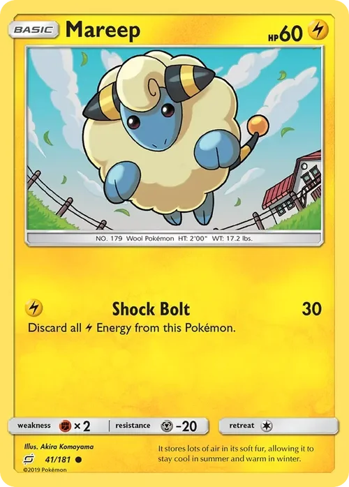 41/181 Mareep Common Pokemon Card