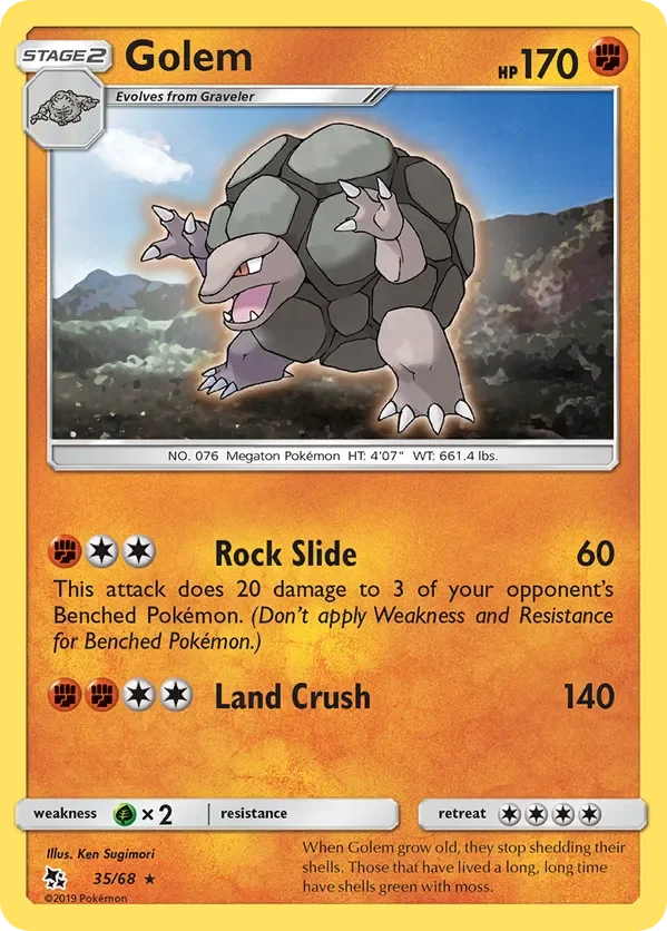 Card 35 Pokémon card from Hidden Fates set