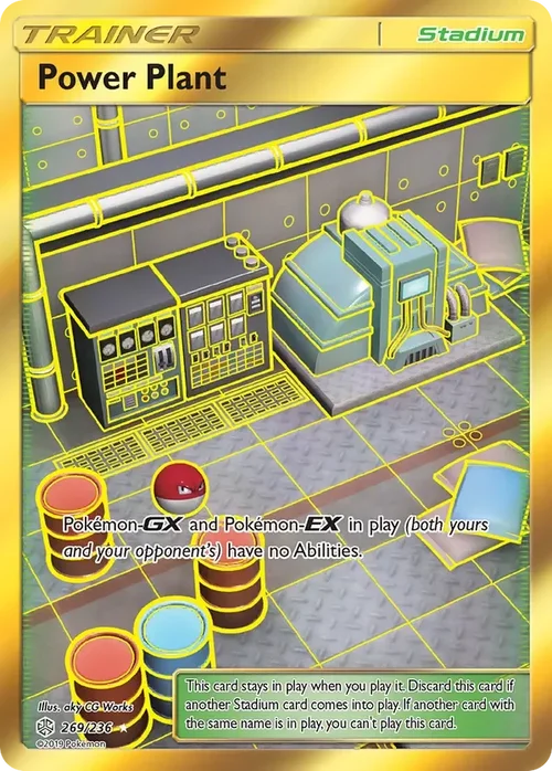 269/236 Power Plant Gold Rare Trainer Card