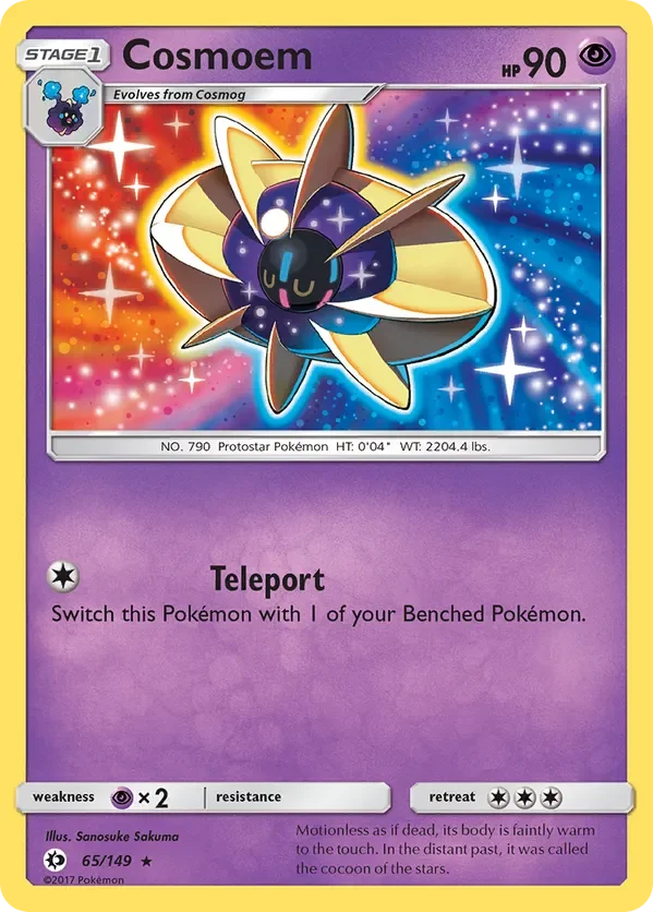 Card 65 Pokémon card from Sun & Moon set