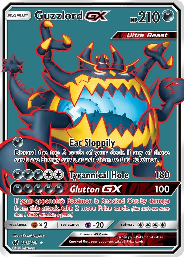 Card 105 Pokémon card from Crimson Invasion set