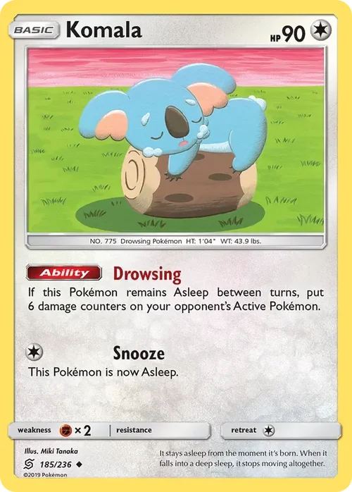 185/236 Komala Uncommon Pokemon Card