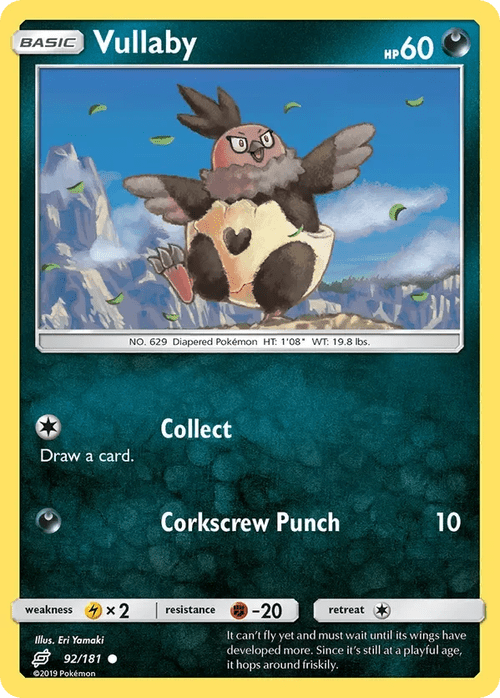 92/181 Vullaby Common Pokemon Card