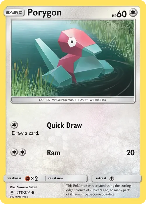 155/214 Porygon Common Pokemon Card