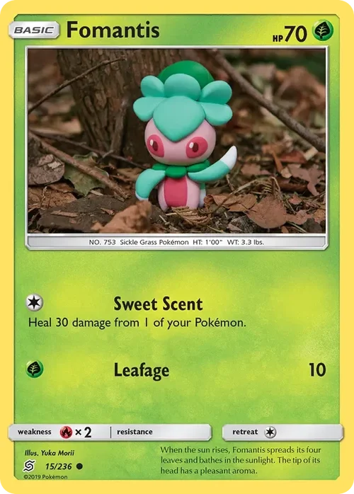 15/236 Fomantis Common Pokemon Card