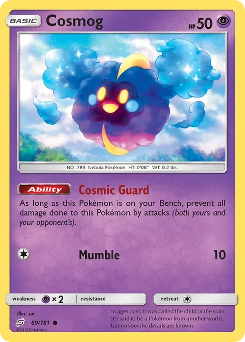 69/181 Cosmog Common Pokemon Card