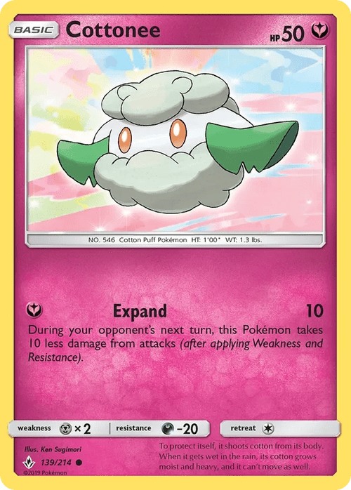 139/214 Cottonee Common Pokemon Card