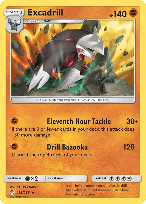 115/236 Excadrill Holo Rare Pokemon Card