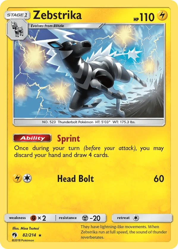 Card 82 Pokémon card from Lost Thunder set