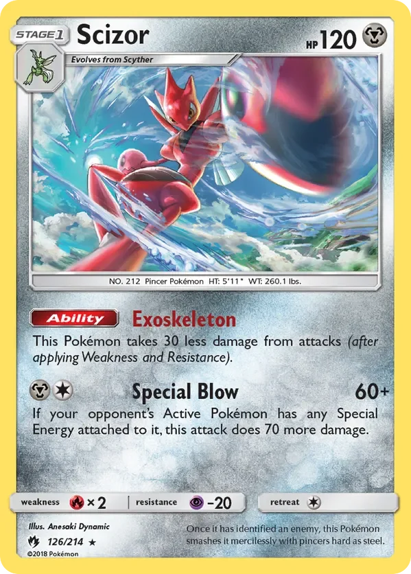 Card 126 Pokémon card from Lost Thunder set