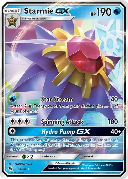 14/68 Starmie GX Ultra Rare Pokemon Card