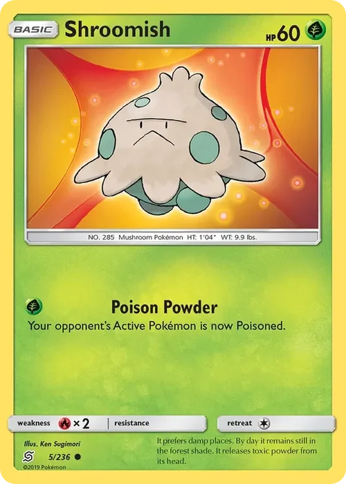 5/236 Shroomish Common Pokemon Card