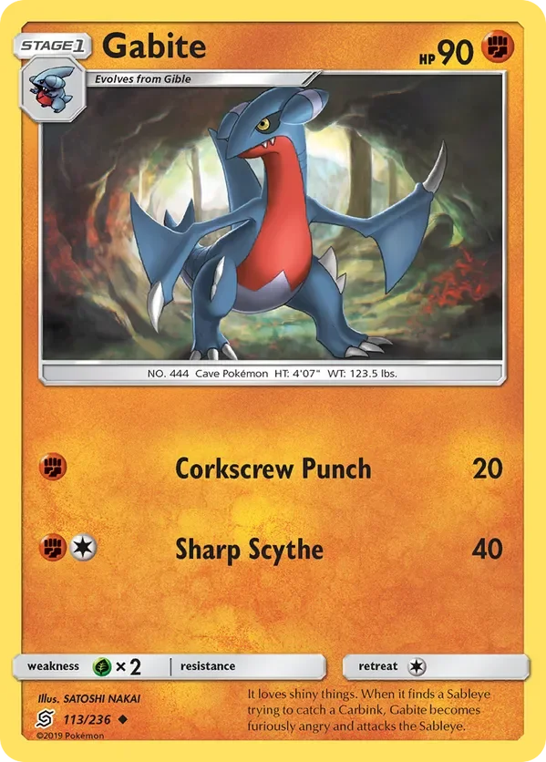 Card 113 Pokémon card from Unified Minds set