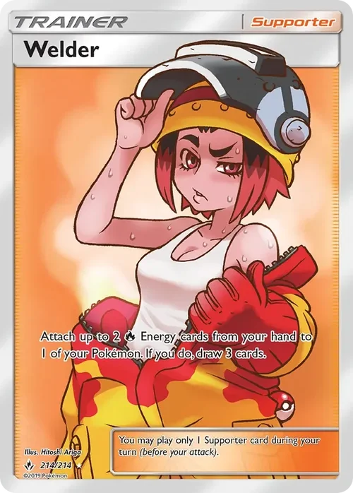 214/214 Welder Full Art Trainer Pokemon Card