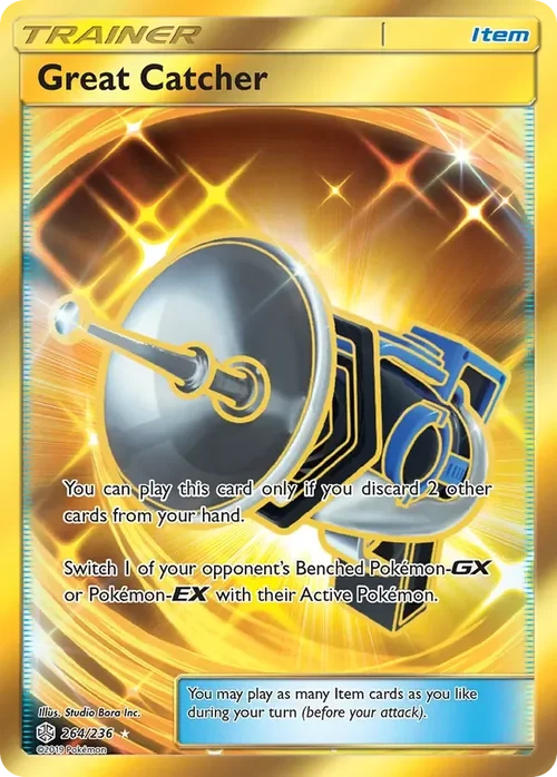 264/236 Great Catcher Gold Rare Trainer Card