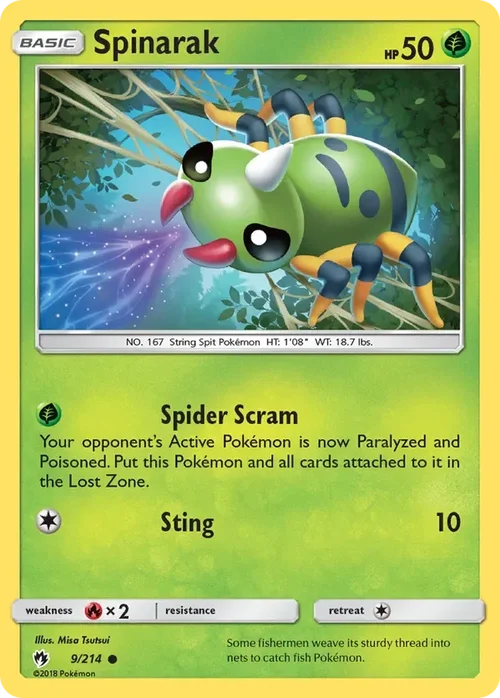 9/214 from Lost Thunder Common Pokemon Card