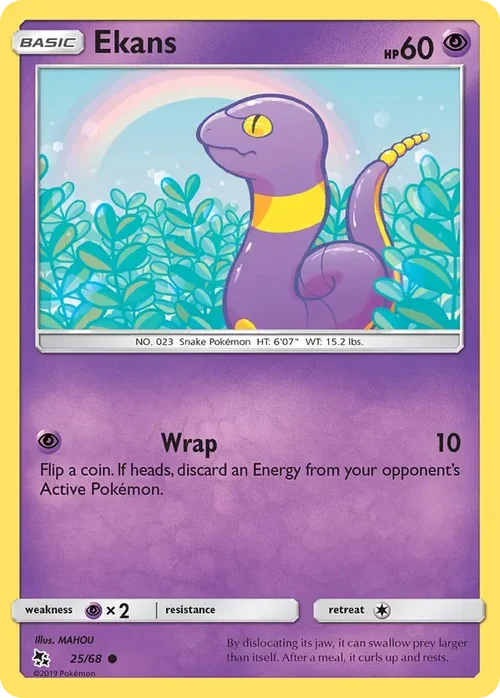 25/68 Ekans Common Pokemon Card