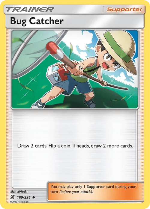 189/236 Bug Catcher Uncommon Trainer Card
