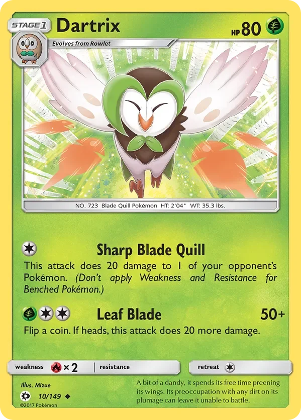 Card 10 Pokémon card from Sun & Moon set
